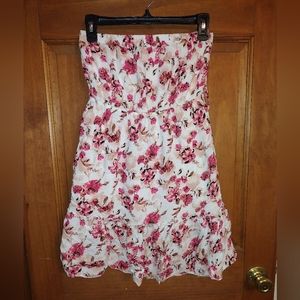 Strapless floral dress size med